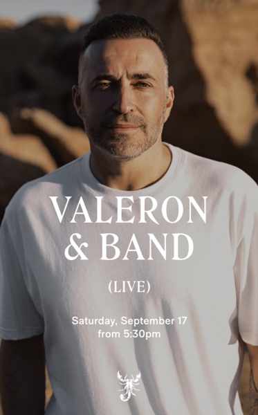 September 17 Valeron & Band perform at Scorpios Mykonos