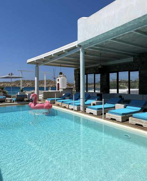 Sueno Pool Bar at Paraga beach on Mykonos