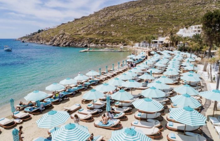 Nammos beach club on Mykonos