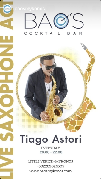 Baos Cocktail Bar on Mykonos presents Tiago Astori