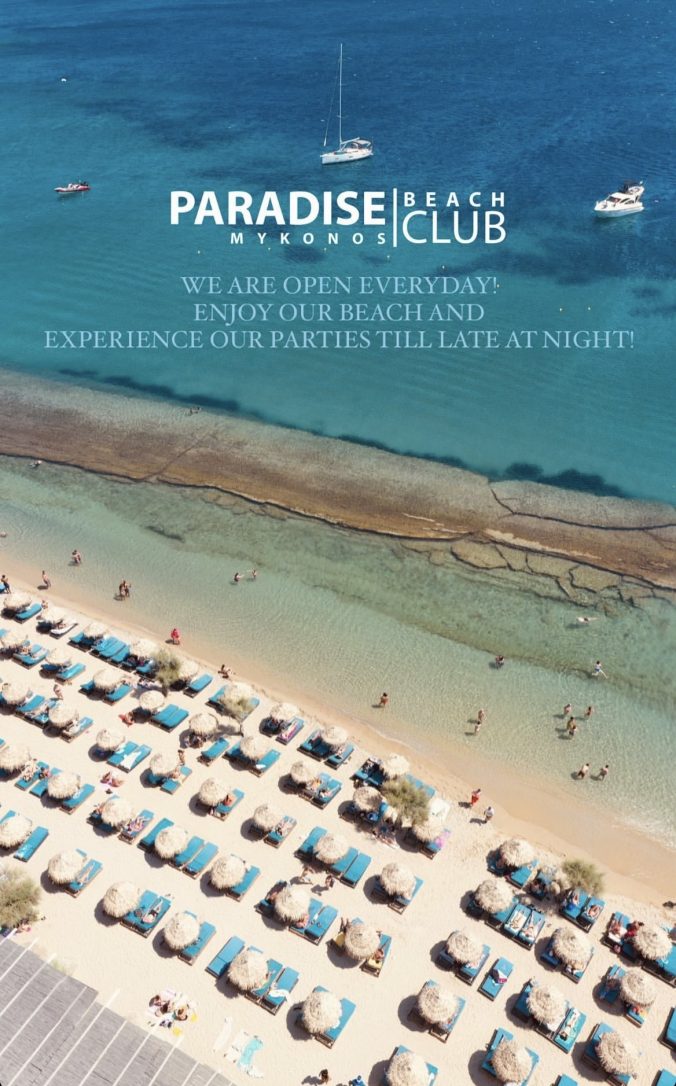 Paradise Beach Club on Mykonos