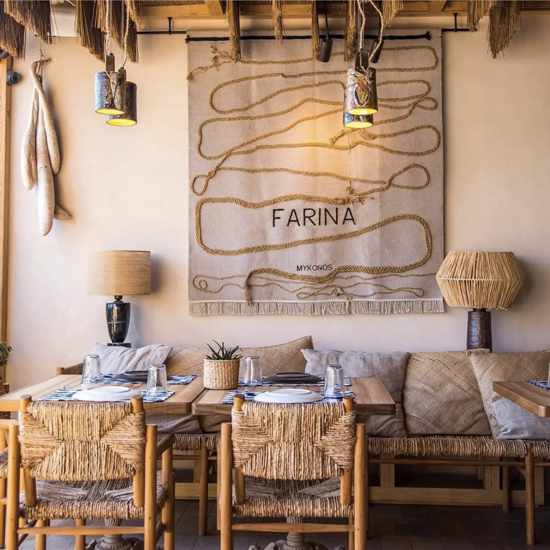 Farina Cucina Italian restaurant on Mykonos