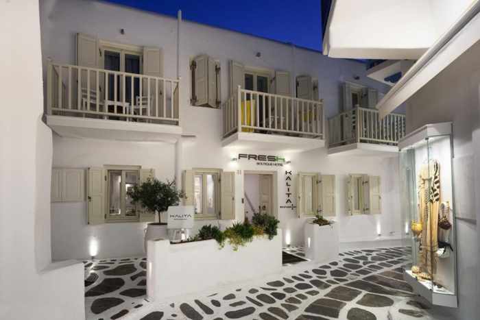 street view of Fresh Hotel in Mykonos Town