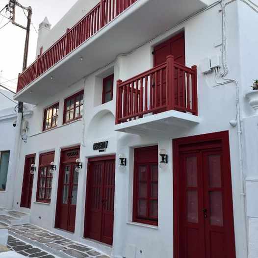 Mykonos Gem Suites on Kalogera street in Mykonos Town