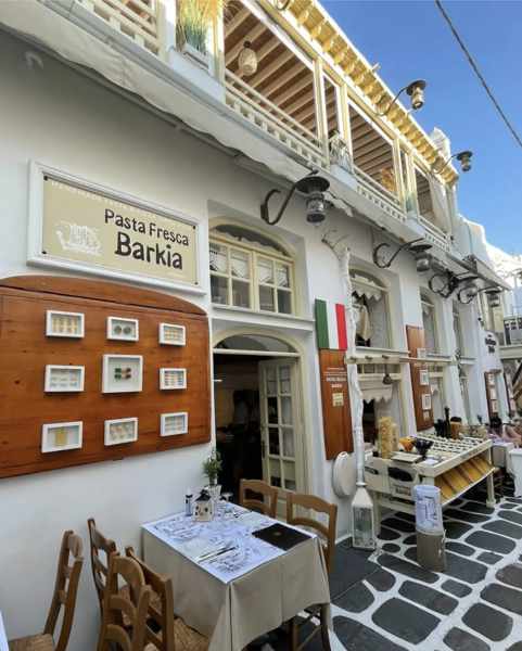 Pasta Fresca Barkia restaurant on Mykonos