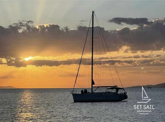 photo of a sunset cruise by Set Sail Mykonos