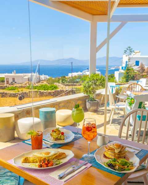 The Liberty Breakfast Room on Mykonos 