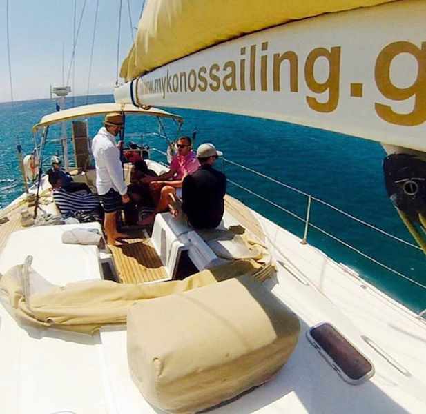 a photo of a sailboat excursion with Mykonos Sailing 