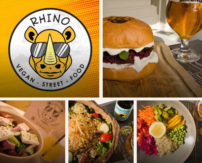 Rhino vegan fast food restaurant on Mykonos