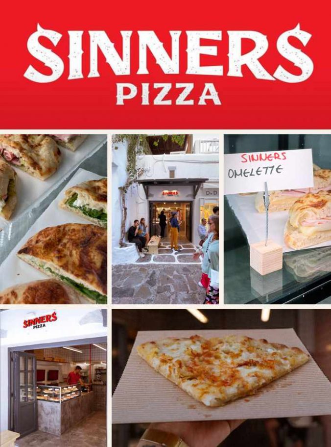 Sinners Pizza and Street Food Cafe in Mykonos Town