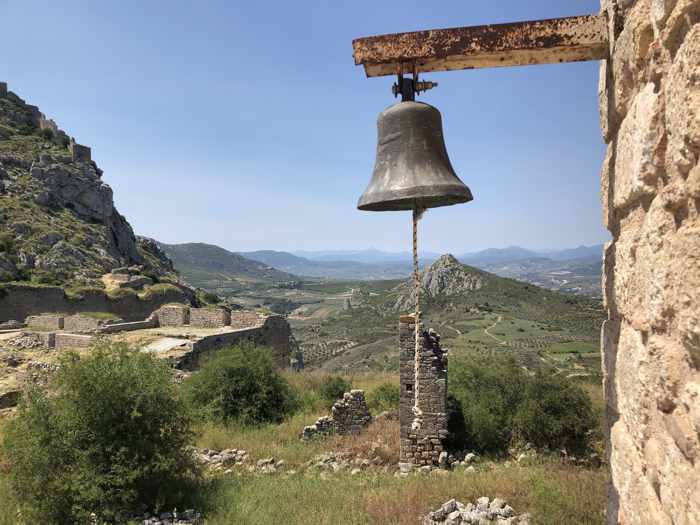 The bell at Agios Dimitrios church in the Acrocorinth Castle