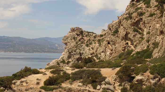 cliffs on the Perachora Peninsula