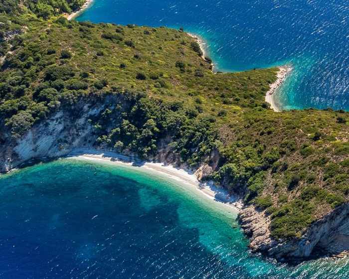 Ulysses Cove private beach on Ithaca island