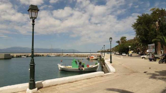 a small harbour at Loutraki Greece