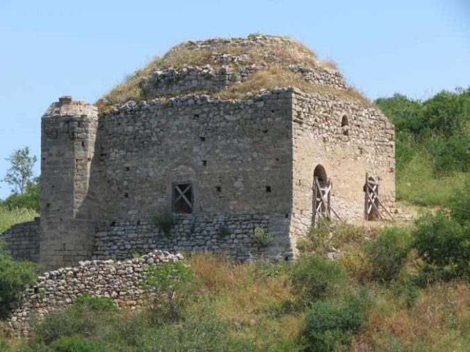 a temple inside the Acrocorinth castle