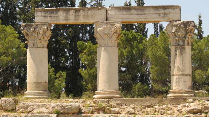 Ancient Corinth columns