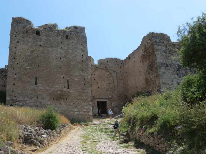 Acrocorinth Castle entrance gate