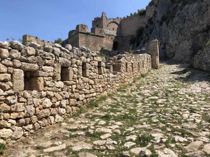 Acrocorinth Castle entrance path