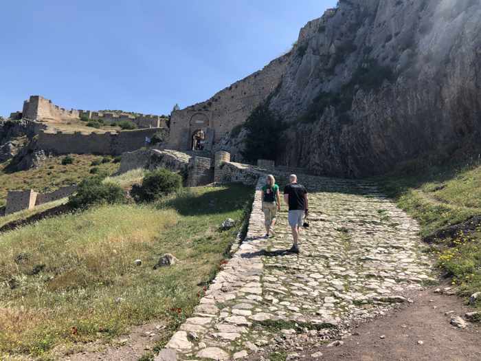 Acrocorinth Castle entrance path