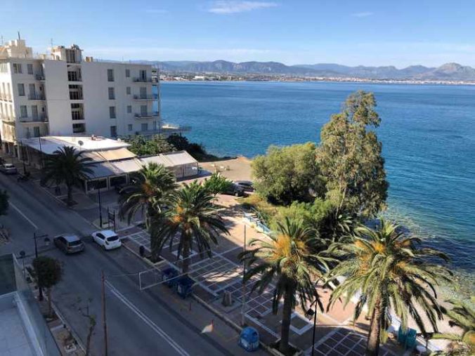 View from Petit Palais Hotel in Loutraki