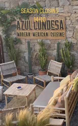 Azul Condesa restaurant on Mykonos