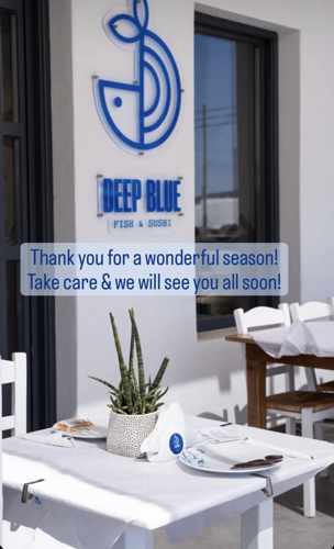 Deep Blue restaurant on Mykonos