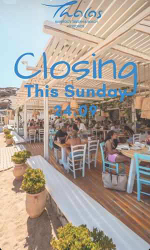 Thalas Barefoot Taverna and Beach restaurant and bar on Mykonos