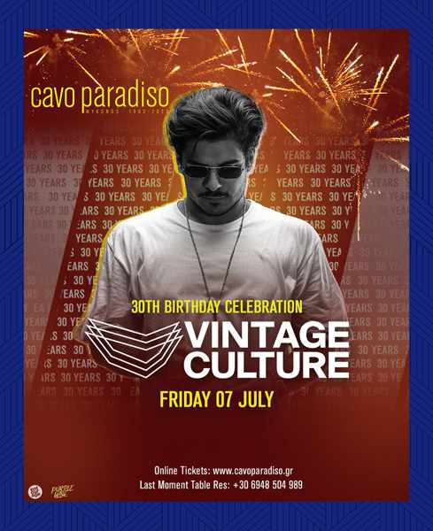 Cavo Paradiso club on Mykonos presents Vintage Culture