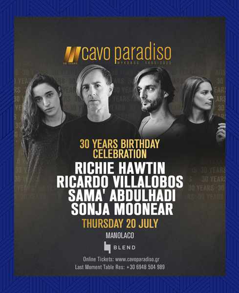 Cavo Paradiso club on Mykonos 20th anniversary celebration