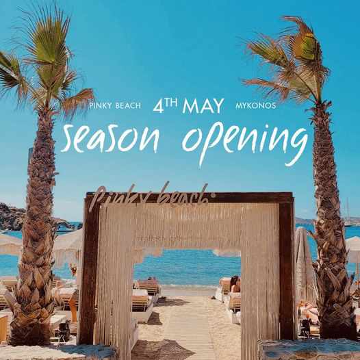 Pinky Beach club on Mykonos 2023 opening