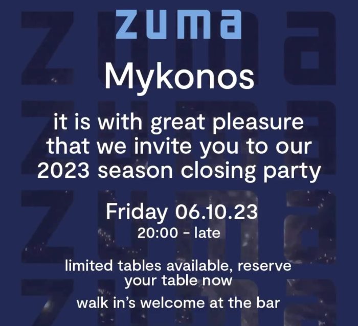 Zuma Mykonos 