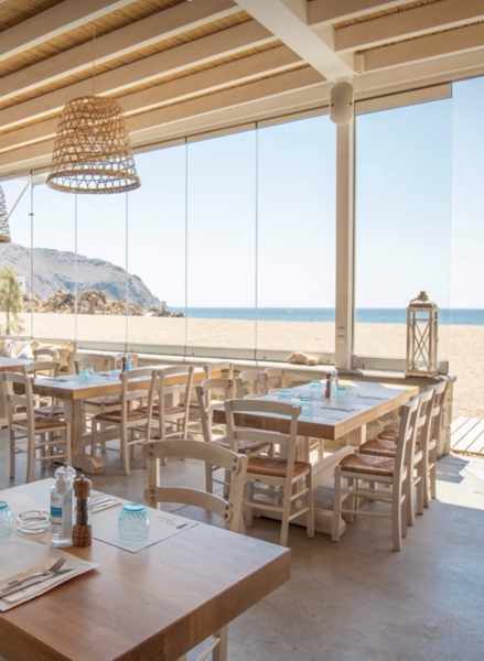 Agrari Beach Restaurant on Mykonos