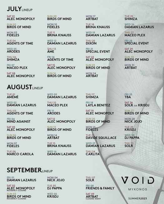 VOID club on Mykonos