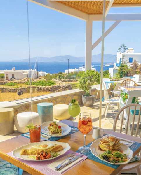 The Liberty Breakfast Room on Mykonos 